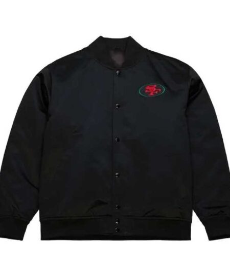 49ers Black Excellence Varsity Jacket