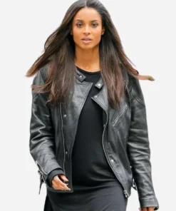 Ciara Black Motorcycle Leather Jacket