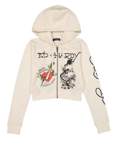 Dagger Heart Cropped Hoodie