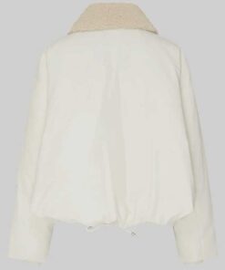 Dua Lipa Ivory Puffer Jacket
