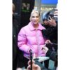 Dua Lipa Pink Puffer Jacket