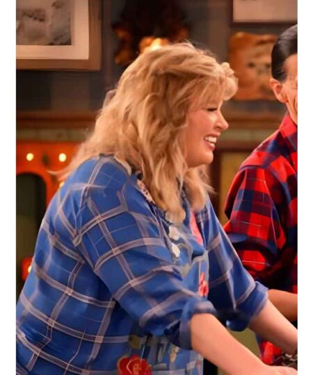 Happy’s Place Melissa Peterman Floral Plaid Shirt