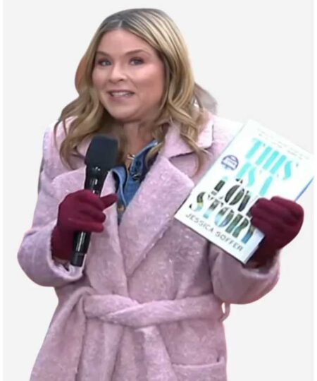 Jenna Bush Today Pink Wrap Coat