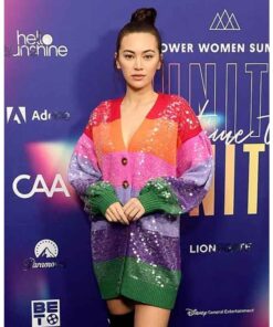 Jessica Henwick Sequin Cardigan