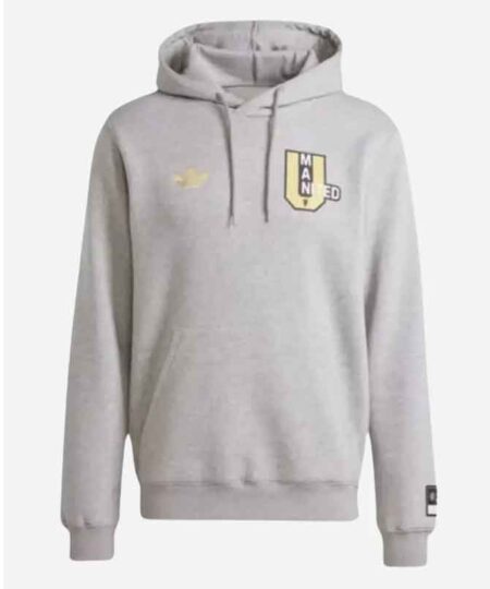 Manchester United Essentials Grey Pullover Hoodie For Unisex