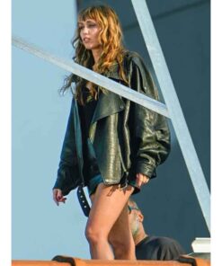 Miley Cyrus Black Leather Jacket