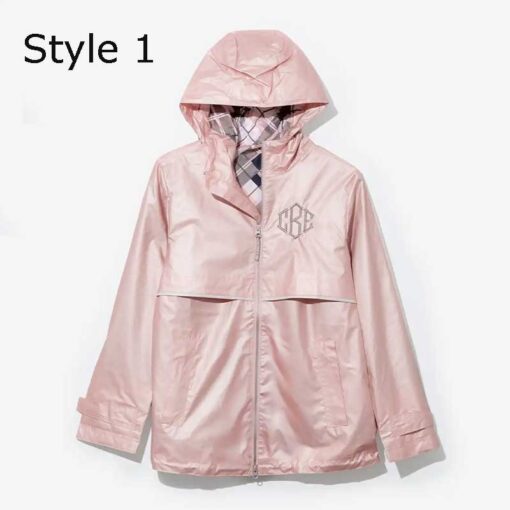 Monogrammed New England Rain Jacket For Unisex