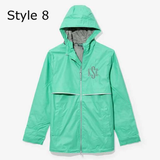 Monogrammed New England Rain Jacket For Unisex