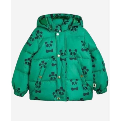 Panda Green Puffer Jacket