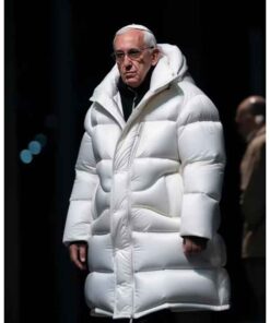 Pope Francis White Puffer Jacket
