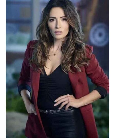Sarah Shahi Sex/life Maroon Blazer