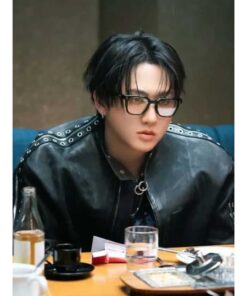 Stray Kids Changbin Burnin Tires Leather Jacket