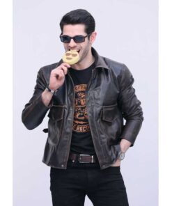 Streetstyle Distressed Brown Leather Jacket
