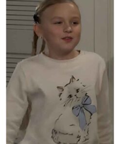 The Bold And The Beautiful Kelly Spencer Cat Print Sweatshirt