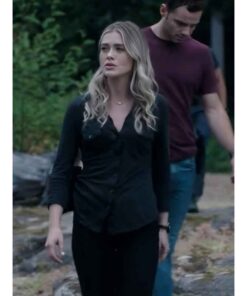 The Hunting Party Melissa Roxburgh Black Shirt