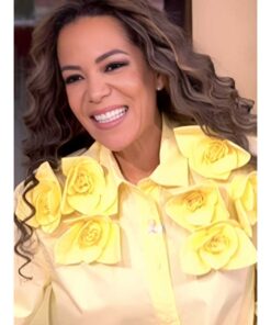 The View Sunny Hostin Yellow Rose Applique Shirt