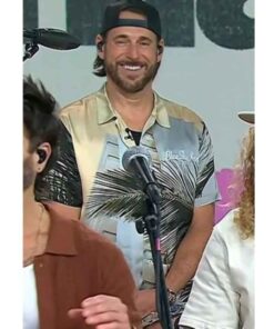 Today Scott Thomas Palm Tree Print Shirt
