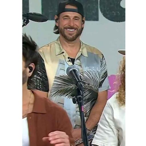 Today Scott Thomas Palm Tree Print Shirt