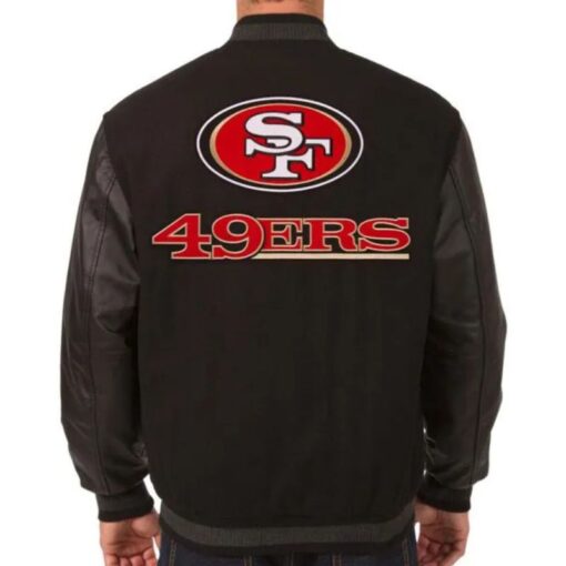 Men’s San Francisco 49ers Black Varsity Jacket