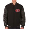 Men’s San Francisco 49ers Black Varsity Jacket