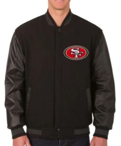 Men’s San Francisco 49ers Black Varsity Jacket