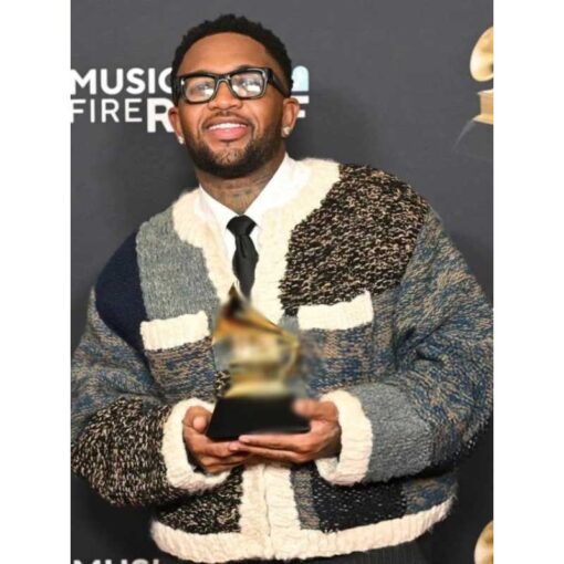 California 67th Grammy Awards Mustard DJ Patchwork Cardigan