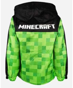 A Minecraft Green Zipper Hoodie For Unisex