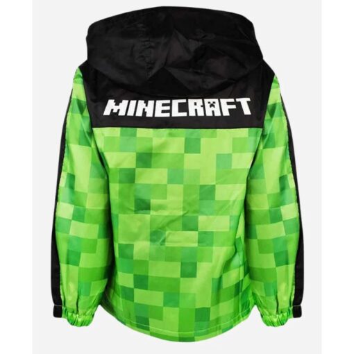 A Minecraft Green Zipper Hoodie For Unisex