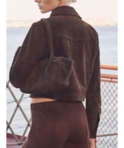 After Midnight 2025 Taylor Tomlinson Suede Jacket With Pockets – Brown