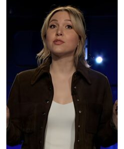 After Midnight 2025 Taylor Tomlinson Suede Jacket With Pockets – Brown