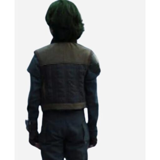 Evan Whitten Movie Ahsoka Jacen Syndulla Brown Quilted Vest
