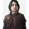 Evan Whitten Movie Ahsoka Jacen Syndulla Brown Quilted Vest