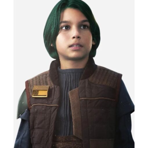 Evan Whitten Movie Ahsoka Jacen Syndulla Brown Quilted Vest