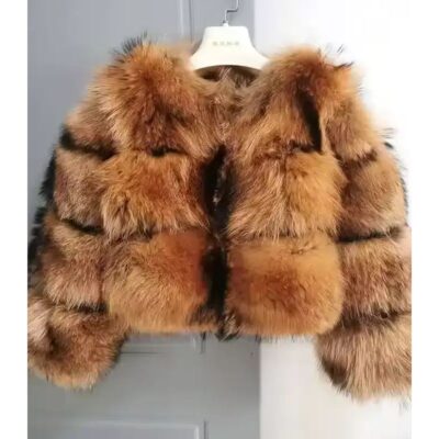 Angel Brown Short Mink Fur Coat