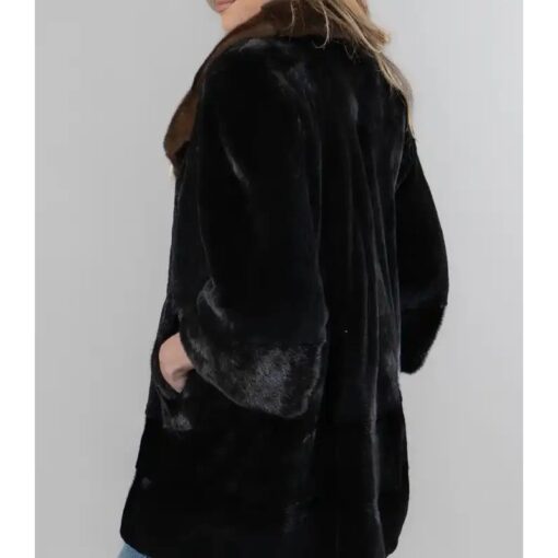 Buy Amazing Anna Black Brown Mink Fur Coat For Sale