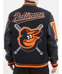 Baltimore Orioles Mashup Black Varsity Jacket