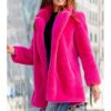 Women's Briony Mink Fur Shocking Shocking Pink Coat
