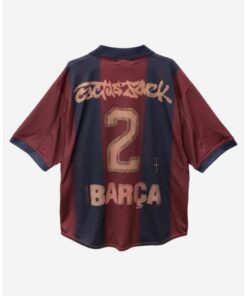 FC Barcelona Travis Scott CJ x Nike x FC Barcelona Retro 2000/01 Home Skeleton Jersey