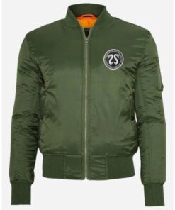 House X Techno CRSSD Green Bomber Jacket For Sale