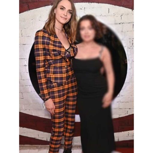 Cara Delevingne Plaid Suit