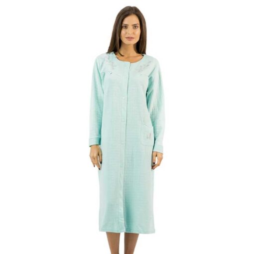 Casual Nights Long Quilted Robe House Dress