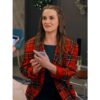Callie Destination Christmas Eva 2022 Tavares Red Plaid Blazer