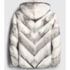 Devin Cross Hooded Mink Fur Coat
