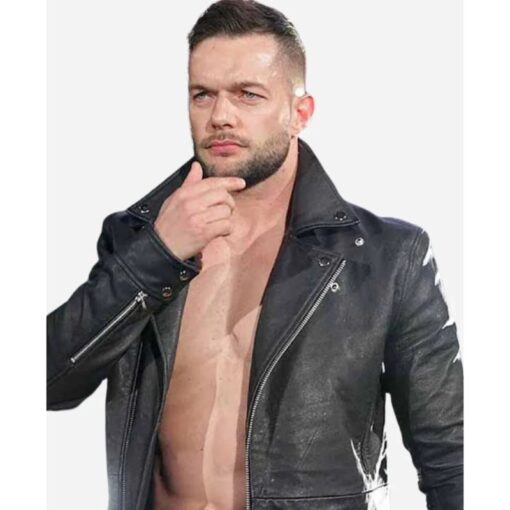 Wrestler WWE Finn Balor Club Black Leather Jacket