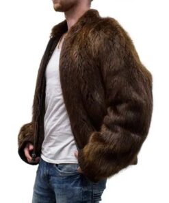 Get Now Fury Vintage Brown Mink Fur Jacket For Men And Women