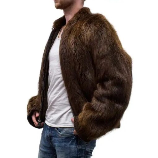 Get Now Fury Vintage Brown Mink Fur Jacket For Men And Women