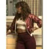 Griselda 2024 Paulina Dávila Satin Bomber Jacket