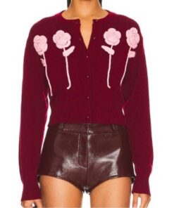 Grosse Pointe Garden Society Alice Flower Applique Cardigan