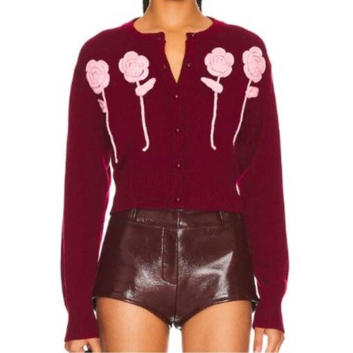 Grosse Pointe Garden Society Alice Flower Applique Cardigan