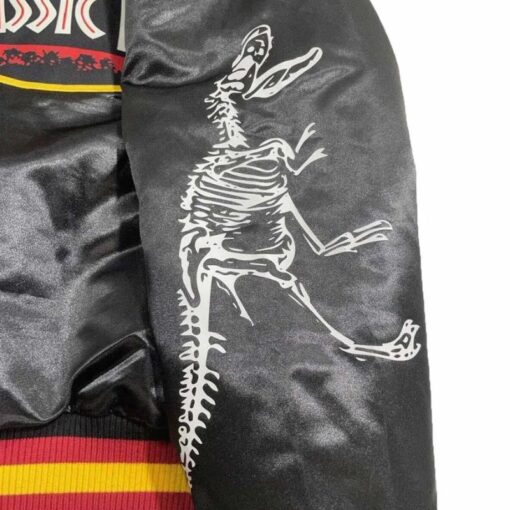 Jurassic Park Bomber Black Satin Jacket